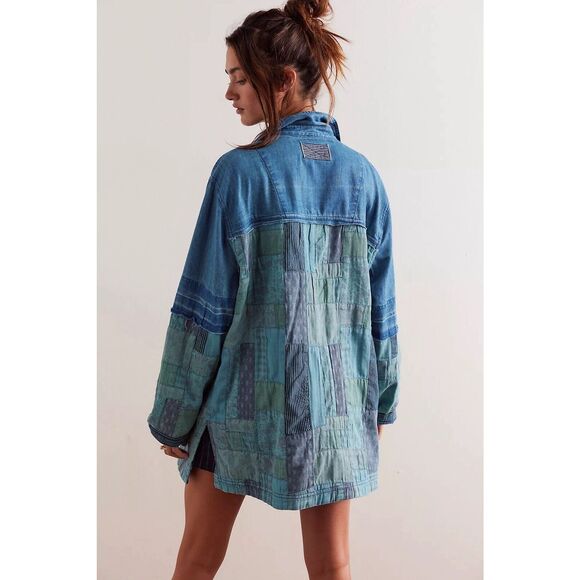 Free People We The Free Heritage Quilted Shirt Jacket - Picture 4 of 8